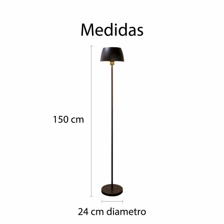 Lámpara De Pie Decorativa Bombé De Metal Moderno Negro
