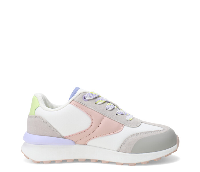 Championes de Niña MINI Miss Carol BAMBEA de colores Blanco - Gris