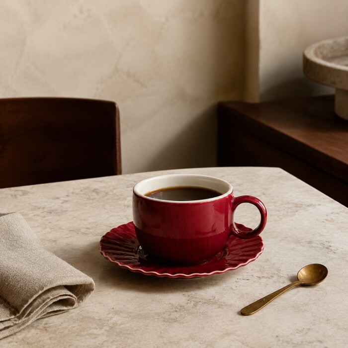 Taza de Cerámica Bordeaux Taza de Cerámica Bordeaux