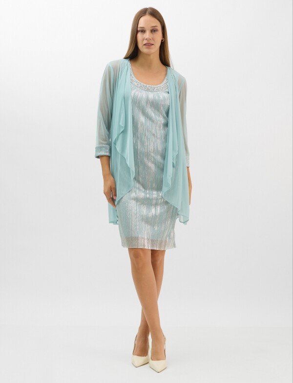 Set Vestido & Chaqueta VERDE AGUA