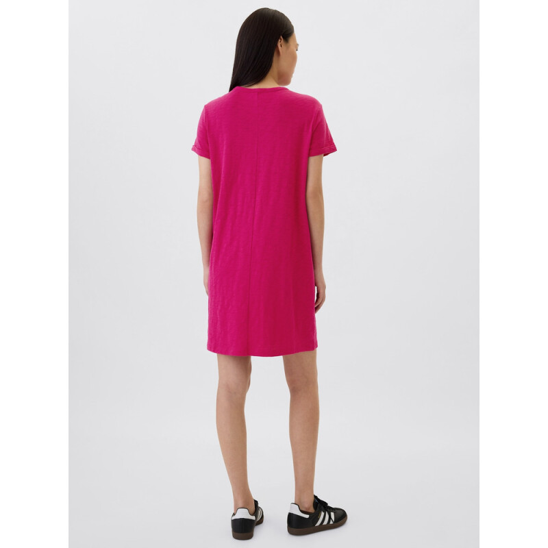 V-FRCH SS GAP LOGO DRESS BRIGHT BEET