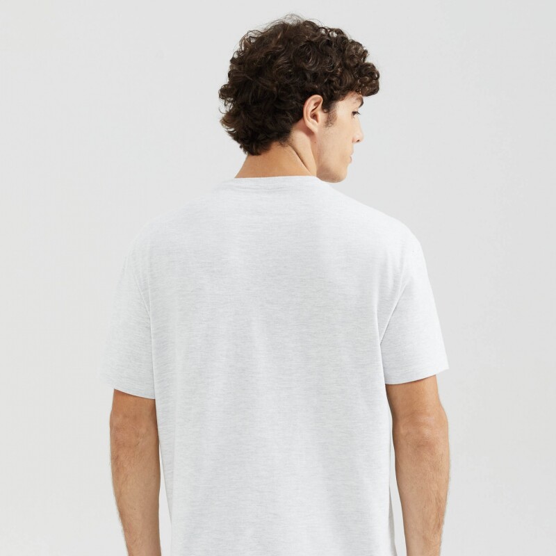 CAMISETA MM MASC BRANCO MESCLA