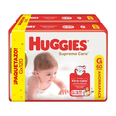 Pañales Huggies Supreme Care G X 120 Pañales Huggies Supreme Care G X 120
