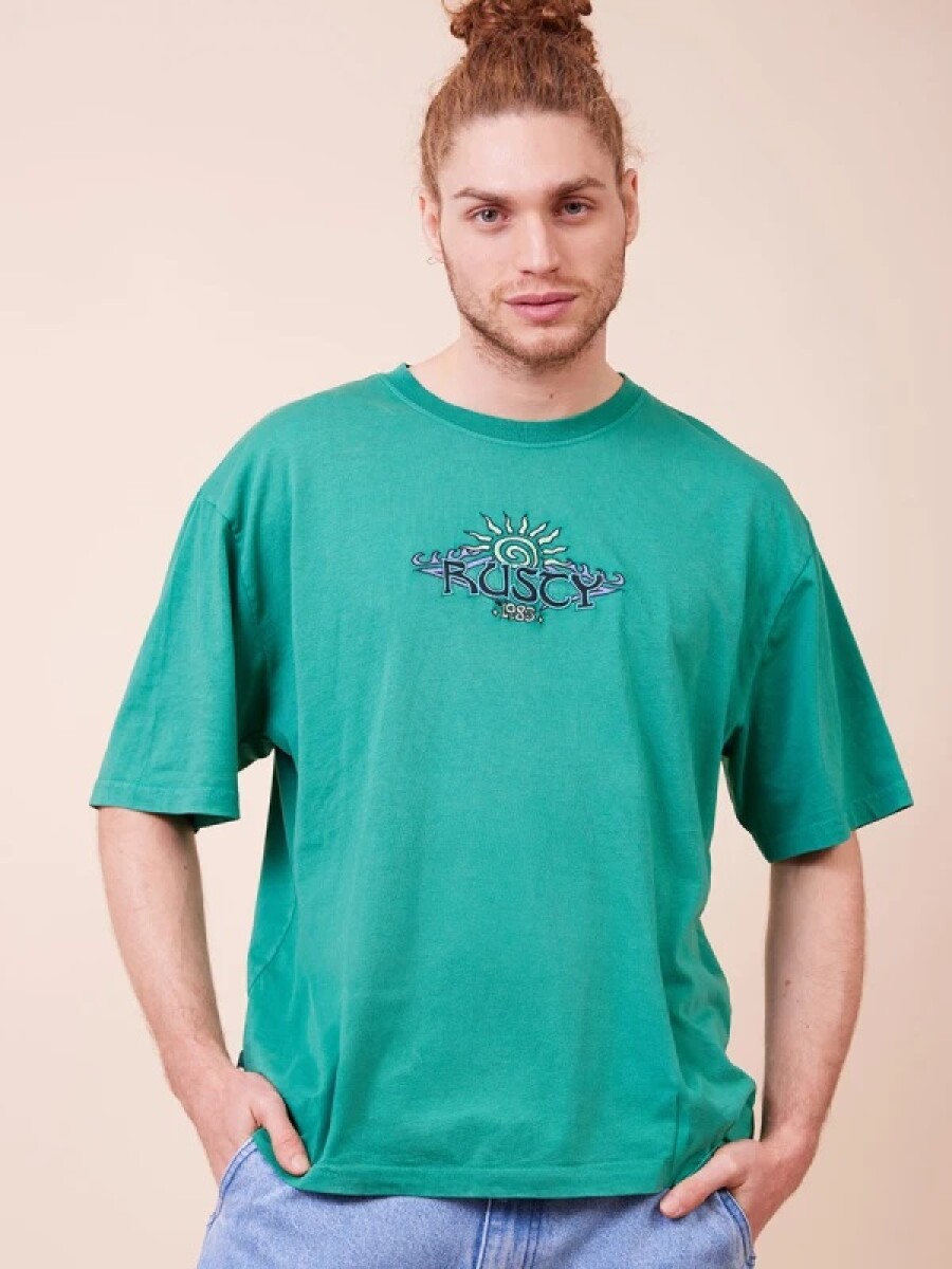 T-SHIRT RUSTY PARME - VERDE 