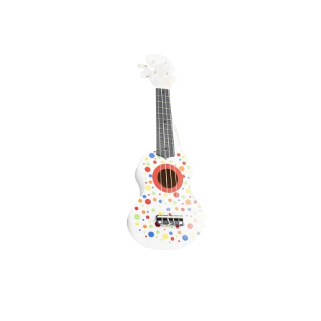 UKELELE BLANCO CON DISEÑO LUNARES UKELELE BLANCO CON DISEÑO LUNARES