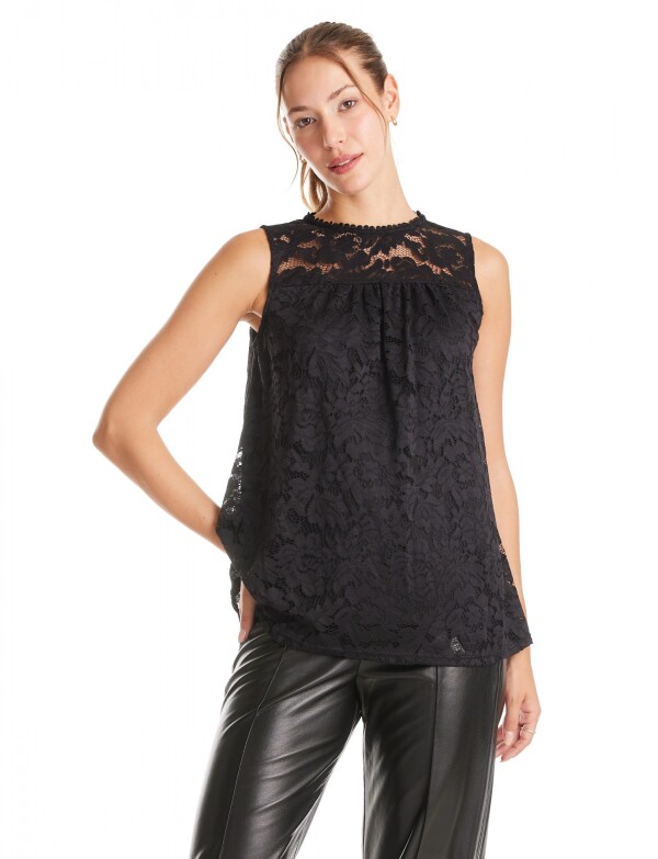 Blusa S/m Encaje NEGRO