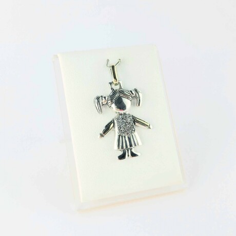 Colgante de plata 925 y double en oro 18 ktes con circonia. Línea Kids Colgante de plata 925 y double en oro 18 ktes con circonia. Línea Kids