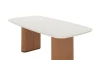 Mesa De Comedor Lintz - 184 - Linea Mónaco Blanco/Marrón