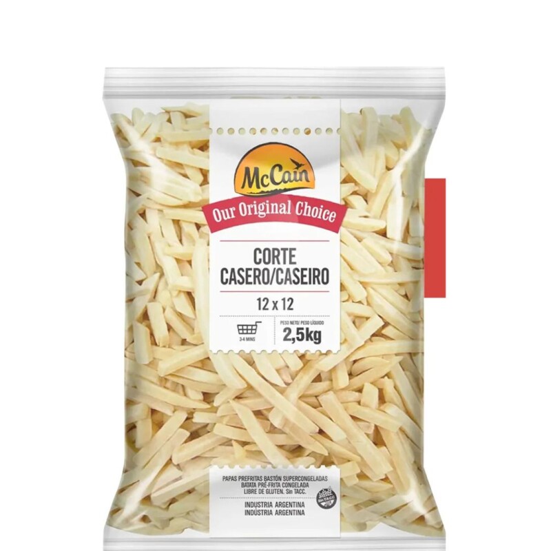 PAPAS CORTE CASERO 12X12 2,5KG MCCAIN PAPAS CORTE CASERO 12X12 2,5KG MCCAIN