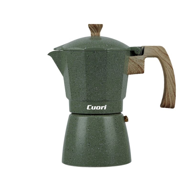CAFETERA CUORI JAVA 9 TAZAS TIPO ITALIANA Verde