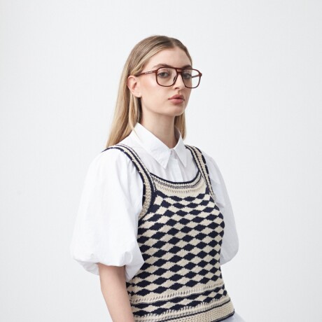 TOP EVARISTO Blanco/Azul