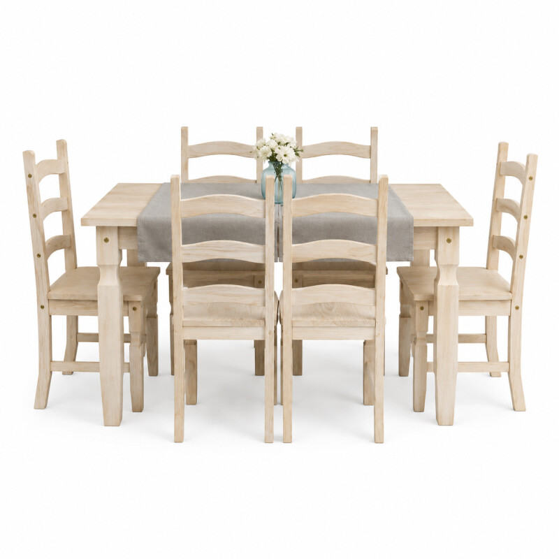 Juego de comedor 6 sillas Linea Bahía Juego de comedor 6 sillas Linea Bahía