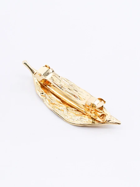 BROCHE HOJAS DORADO