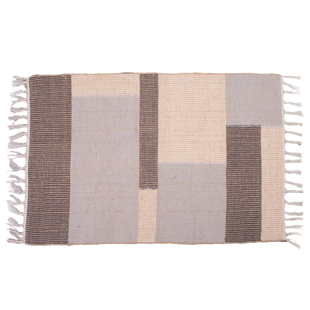 ALFOMBRA YUTE-Y-ALGODON GRIS TILE