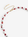 Collares Cortos Perla Collar Corto De Perlas Y Pimiento - Combinacion Multicolor