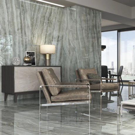 Porcelanato B Plus Marmolado Gris 120X260 GAMAS DE GRIS