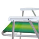 Silla Alta Aluminio Clásica A Rayas VERDE