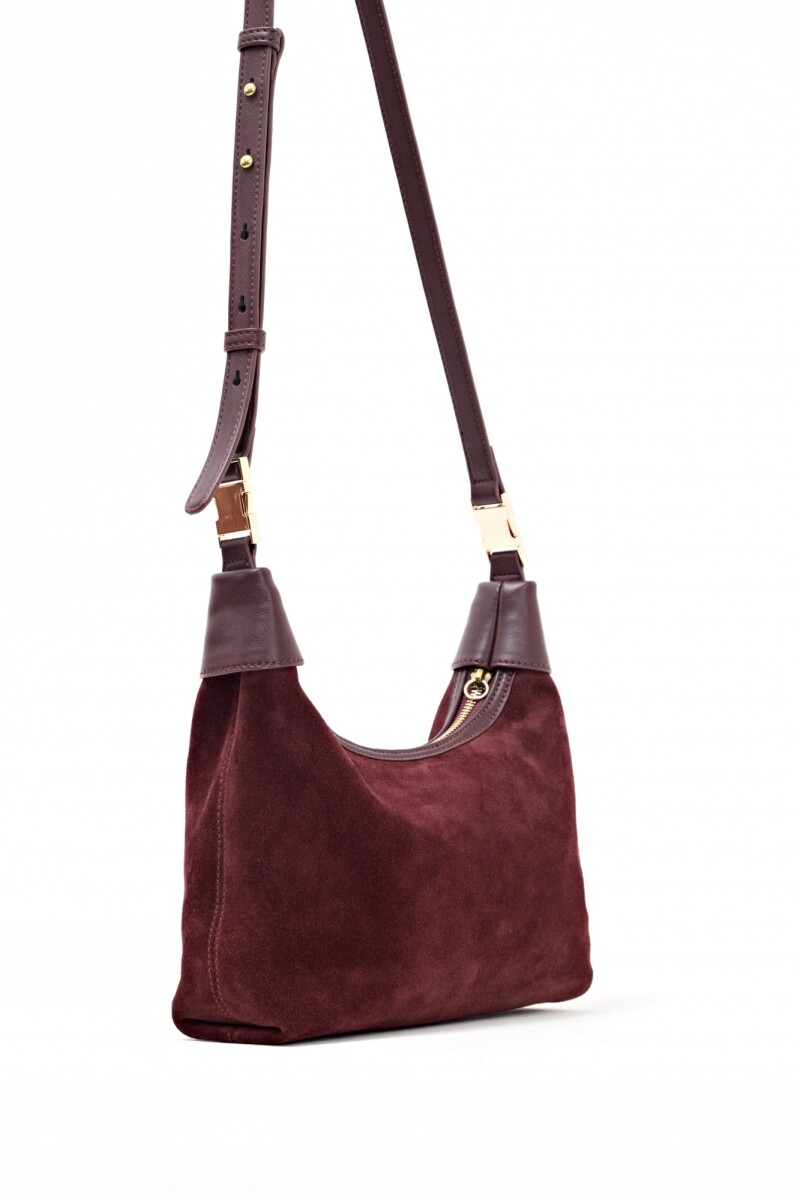 Bandolera de cuero hobo ciruela