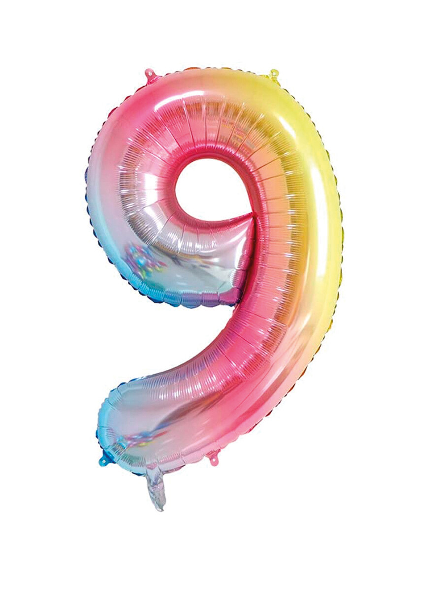 GLOBO NUMERO 9 - ROJO 