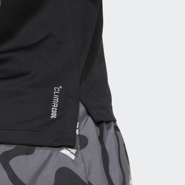 Remera Adidas Run It Brand Love Negro