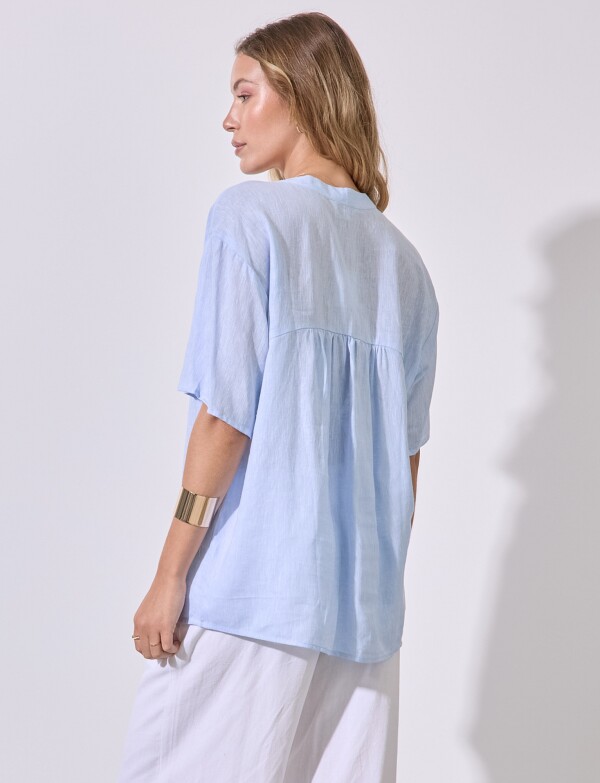 Blusa Lino CELESTE