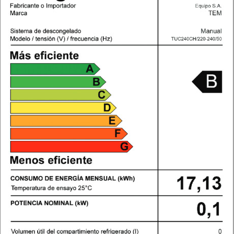Freezer Horizontal Tem TUC240CH Blanco 200L 001