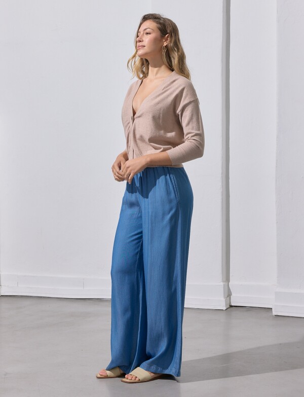 Cardigan 1 Boton TOSTADO