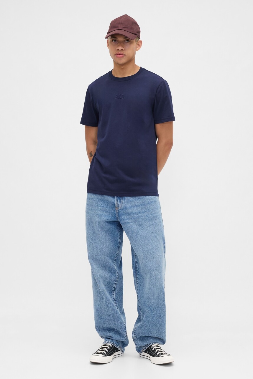 Remera Mini Logo Gap Hombre New Navy