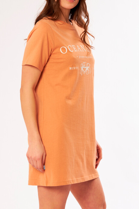 T-SHIRT LARGA ELORE RUSTY Naranja