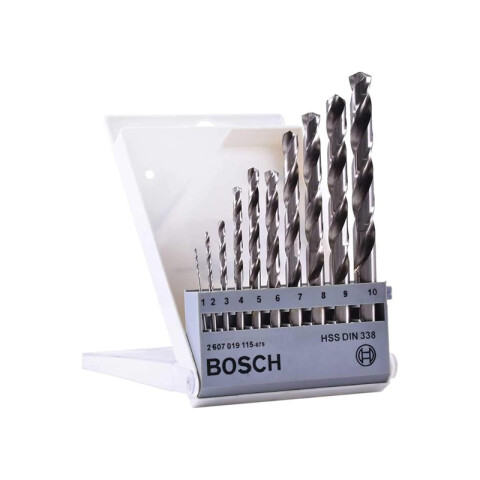 Juego de 10 brocas para metal HSS Bosch BS8014