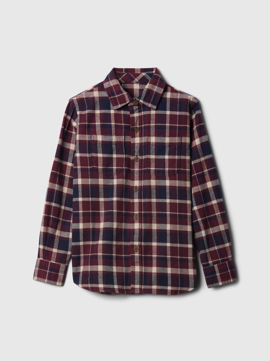 Camisa Flannel Niño - Plum Pudding 