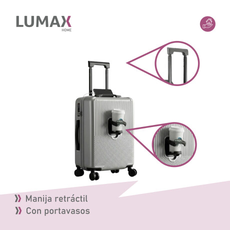 Valija rigida Lumax Sapporo con portavaso Gris