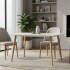 Mesa Comedor Milán Rectangular Mdf Laqueado 120x80 Blanco Blanco 1