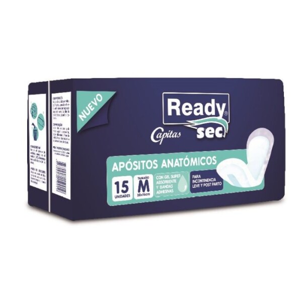 Apósitos Anatómicos Ready Sec Talle M 15 Unidades Apósitos Anatómicos Ready Sec Talle M 15 Unidades
