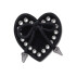 Jibbitz Black Heart with Bow Multicolor