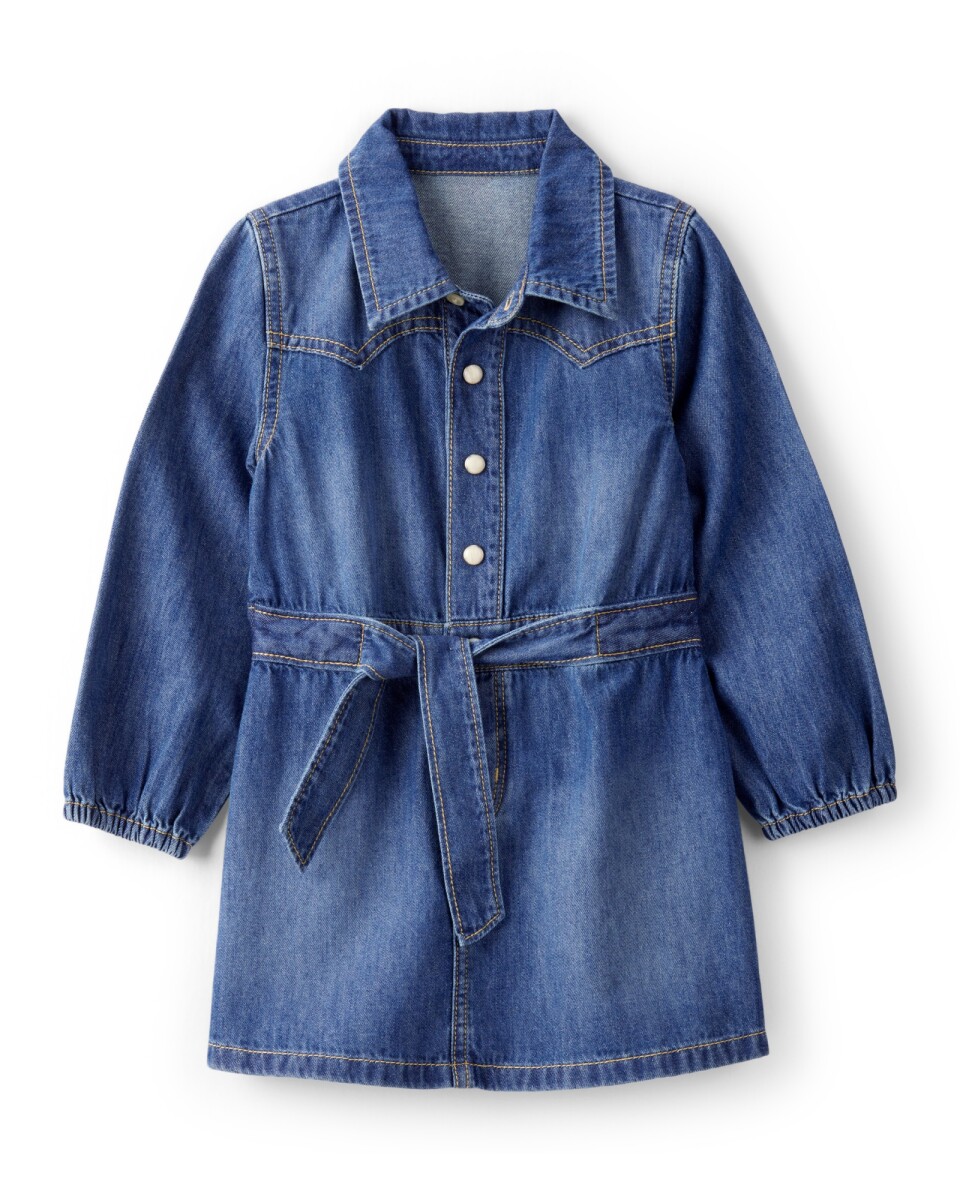 Vestido jean con botones 