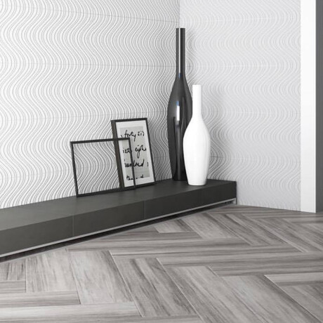 Porcelanato Maderado Gris Mate Liso 19X90.2Cm Piso Pared GAMAS DE MADERA