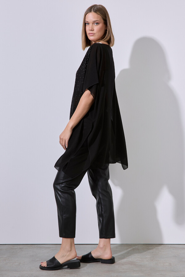 Poncho Noche NEGRO/PLATEADO