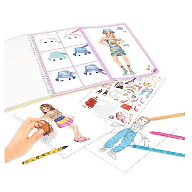 Libro de colorear con set de colores Top Model Libro de colorear con set de colores Top Model