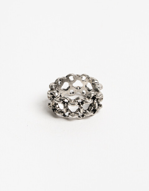 Anillos Chicos Metal Anillo Chico Mesh - Plateado Antique Silver