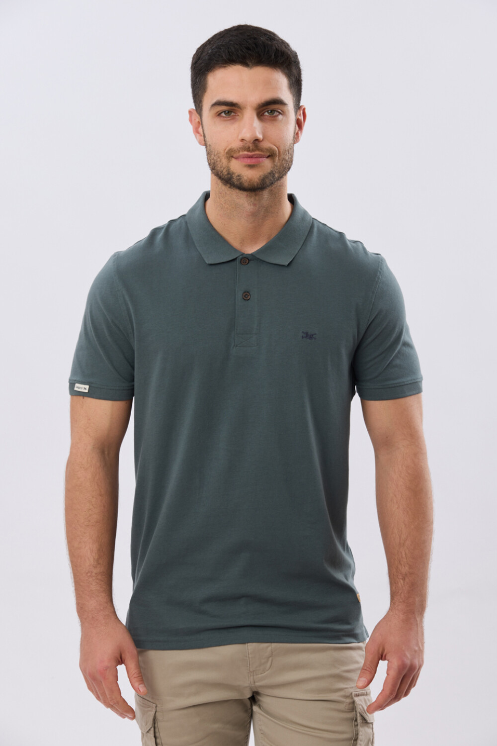REMERA POLO LISA JERSEY Petroleo