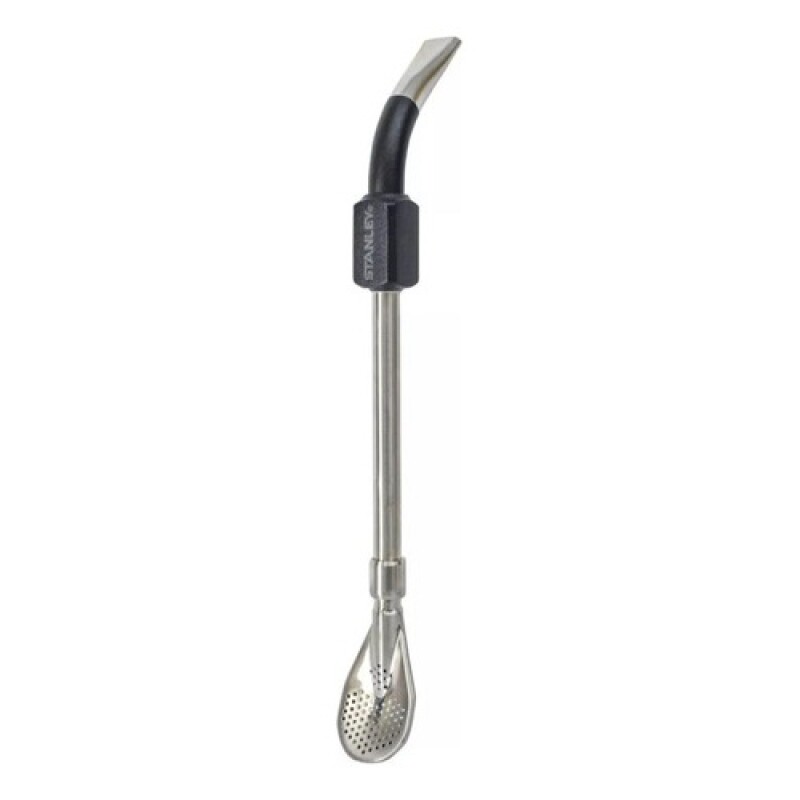 Bombilla en Acero Inoxidable Stanley Spoon Diseño de Flujo Constante Negro