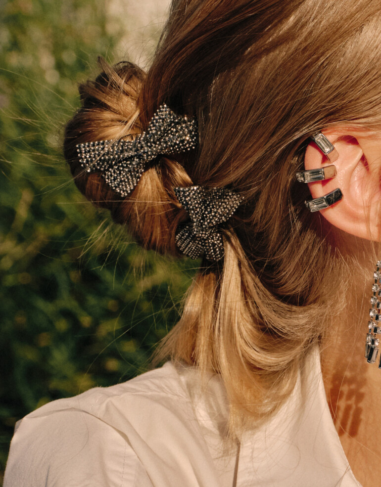 Horquillas con Accesorios Strass Set De Horquillas Con Strass - Plateado Hematite