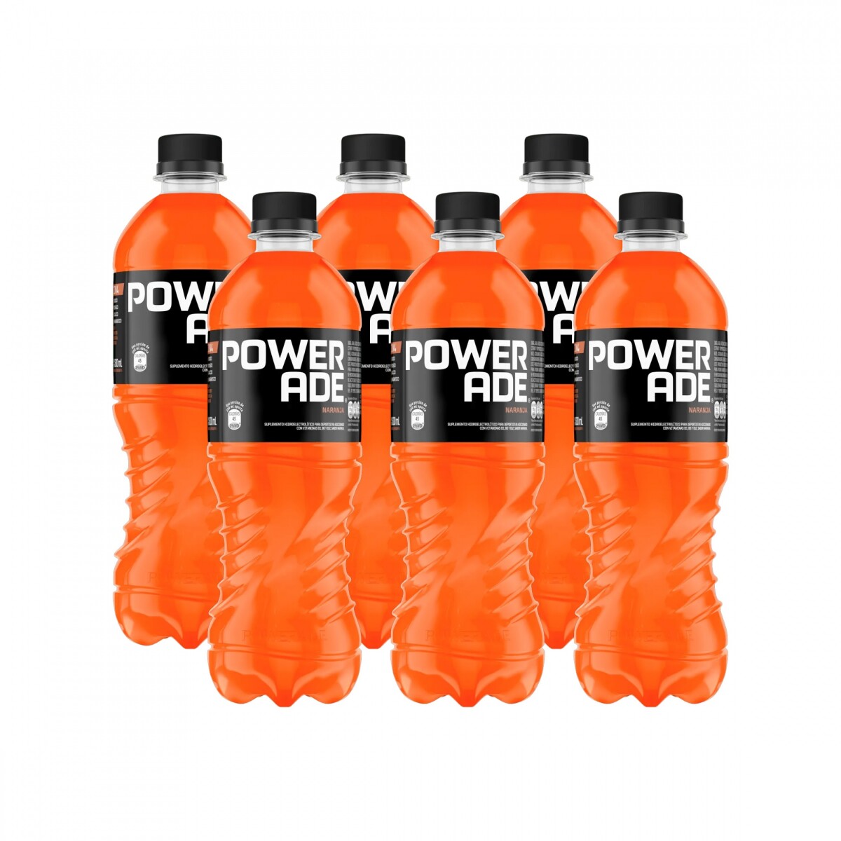 Pack X6 Bebidas Isotónicas Powerade Naranja 600ML 