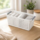 Cesto Organizador calado con asas 29 x 13.5 x 12.5 cm BLANCO