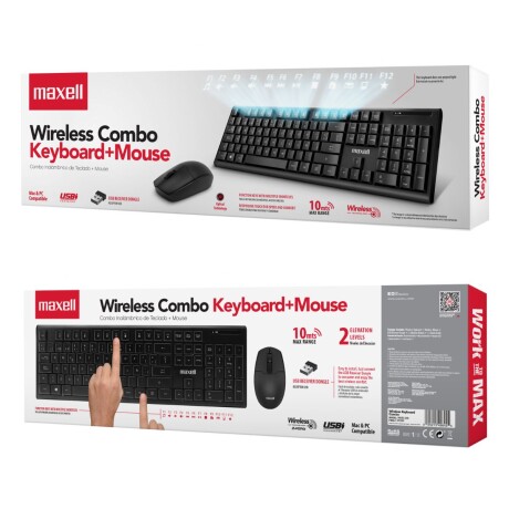 Combo mouse y teclado inalámbricos Maxell WKBC-200 V01