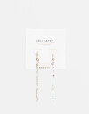 Aros Colgantes Largos Strass Aros Largos Con Cubic Zirconia - Dorado