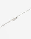 Collares Cortos Strass Cadena Con Dije Plata 925 - Plateado