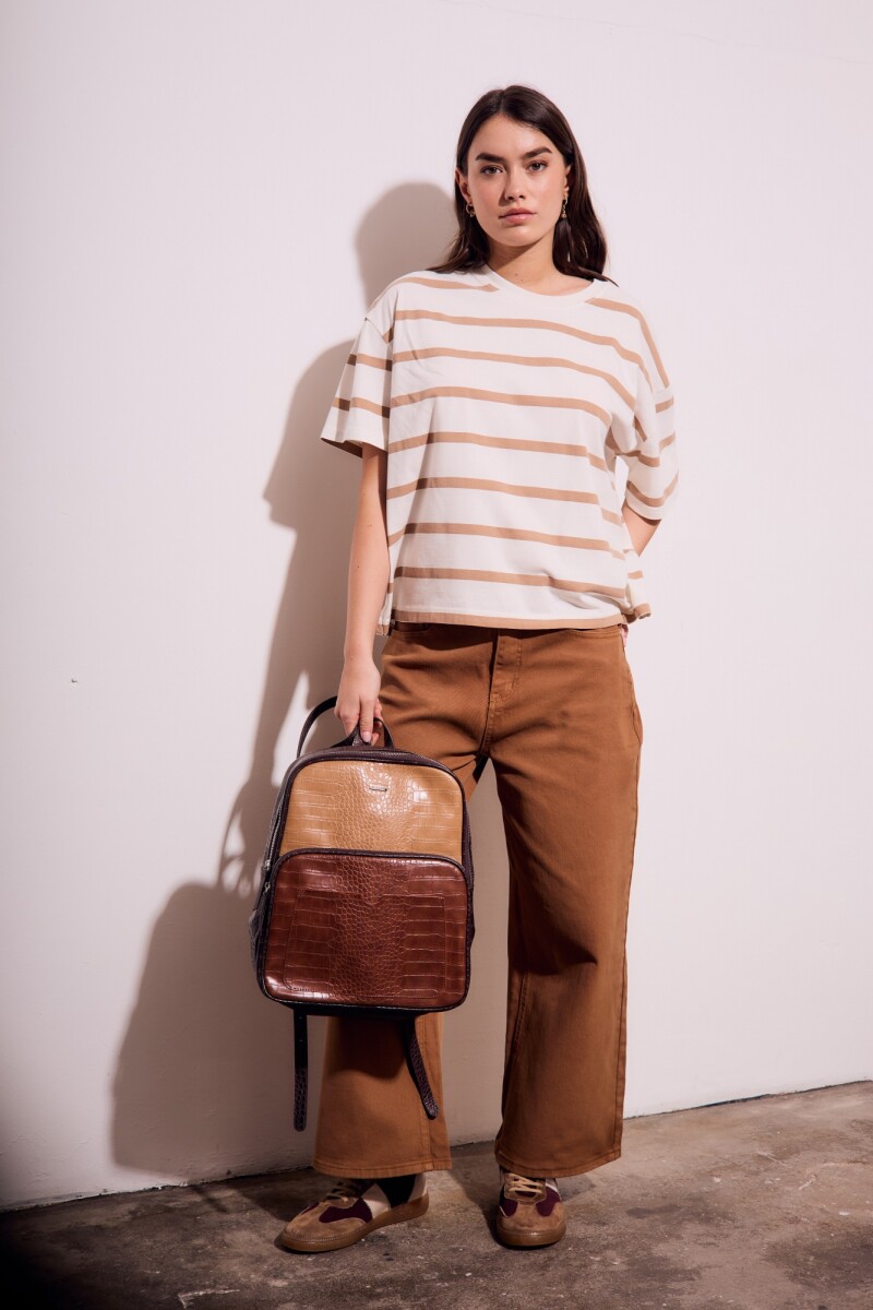 Remera Algodon Lavado Rayada Mocha Mocha