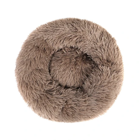Cama tipo dona para Perro/Gato 60 cm marrón